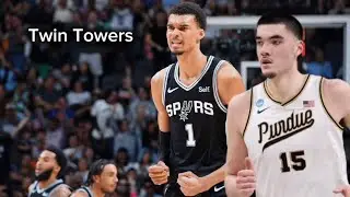 Victor Wembanyama & Zach Edey??? #twintowers#victorwembanyama #zachedey#nba #nbadraft