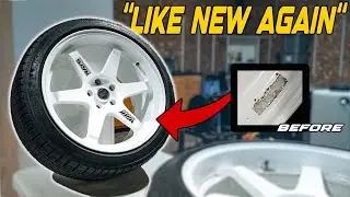 HOW TO REMOVE BUILT UP DIRT/DEBRIS ON WHITE POWDER COATED WHEELS
