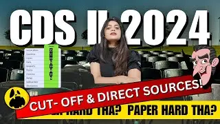 CDS 2 2024 Cut- Off & DIRECT SOURCES😆 CDS 2 2024 Paper Analysis!