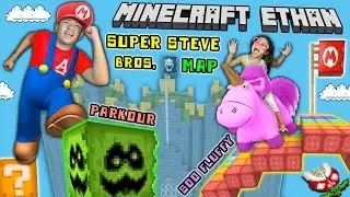 Minecraft Super Steve Bros. Custom Map ft. Aubrey | Minecraft Ethan