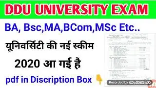 ddu new scheme/DDU New scheme 2020/ddu University New time table/ddu new time table
