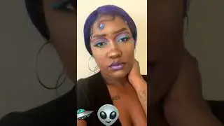 🛸 is she giving intergalactic? 👀🌎👽 # #fyp #makeuplooks #influencer #2023 #boldeyelook #content