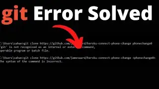 'git' Is Not Recognized as an Internal or External Command, Operable Program or Batch File.