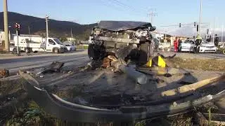 Alkollü Sürücü Kaza Yaptı 2 Yaralı