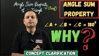 Proof of Angle Sum Property | Sum of all angles in Triangle | Concept clarification | by NK Sir