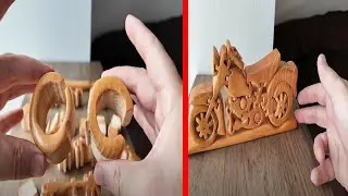 Doing a Wooden Motorbike Puzzle