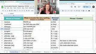 American English Pronunciation Practice - September 10, 2024