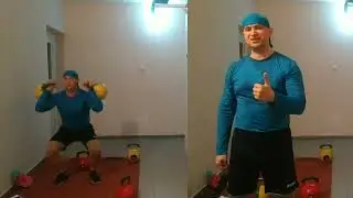 #КроссфитКомплекс "IRON MAN" с #гиря32кг от #ВетврачГиревик #kettlebellvet #вызов #challenge