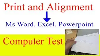 Alignment and Print in (Assamese) #Word#Excel#PowerPoint || Computer Test ||Assam Recruitment