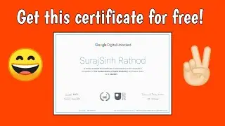 🤗  Free Google digital marketing certificate  🔥 