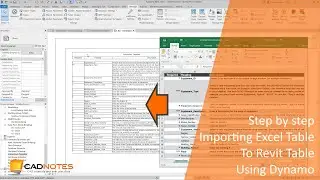Import Excel Table to Revit Table Using Dynamo Script