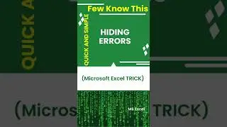 Remove all Types of Formula Errors in Excel│