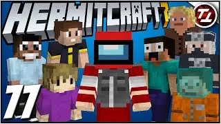 AMONG US Gameplay in Minecraft with 8 Hermits! - Hermitcraft 7: #77