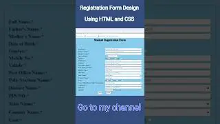 How to create a simple registration form in only HTML and CSS | Computer Skills 53 |