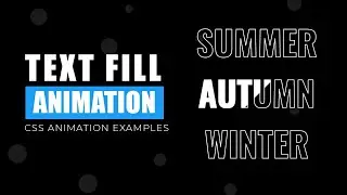 CSS Text Fill Animation | CSS Animation Examples