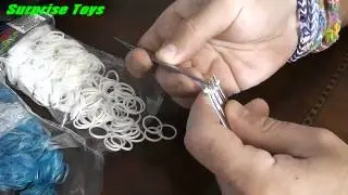 How to make a Hexafish, Rainbow Loom, Bracelet on a FORK