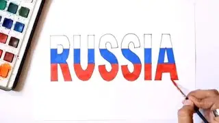 How to draw Russia flag | Drawing RUSSIA country