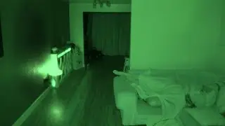 THE DARKNESS IS HERE GIANT GHOST WALKS OUT OF WALL