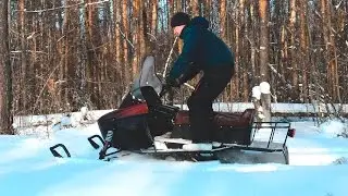 Homemade snowmobile | Project 15 hp | Episode 5 (tests on the move)