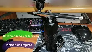 Método de limpieza de Aerógrafo Portátil que NO permite quitar la aguja (Actualización)