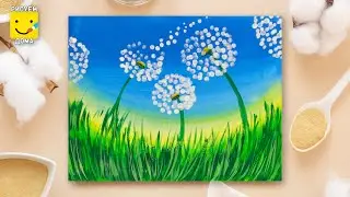Как нарисовать ОДУВАНЧИКИ/ Летний рисунок/ Урок рисования для детей / Рисуем дома