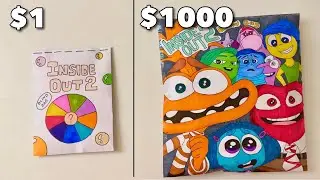 [💛paper diy🧡] $1 vs $1000 Inside Out 2 Blind Bags unboxing! | asmr