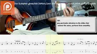 The Kooks - She Moves In Her Own Way BASS COVER + PLAY ALONG TAB + SCORE