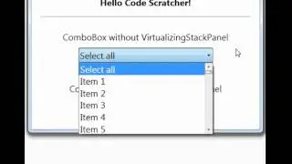 ComboBox Performance Using VirtualizingStackPanel in WPF