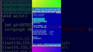 #3 Draw a Triangle using C graphics||C language tutorial 
