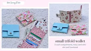 small trifold wallet tutorial - compact and slim - with RFID option