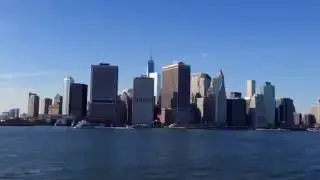 прекрасный вид на Манхэттен с катера