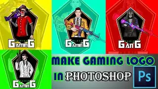 How to make gaming Logo in Photoshop | Mascot Gaming Logo Tutorial | Pubg character logo