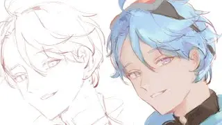 my drawing process in normal speed (with some commentary)