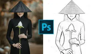 Turn Your Photo into Sketch Easily in Photoshop  Make hand drawing