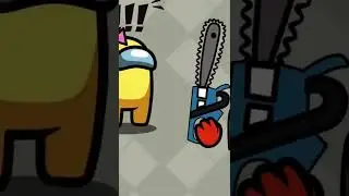 Chainsaw man⛓️attacks me in Among Us 😱 #shorts