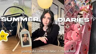 summer diaries ☀️ finding old cameras, boba & miniso haul ⋆˚ 𝜗𝜚˚⋆