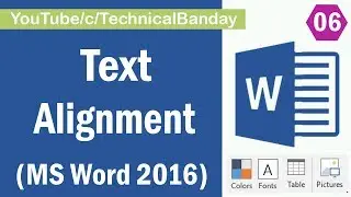 MW006-Text Alignment: Left, Right, and Justified || Microsoft Word 2016 Tutorial in Hindi || Urdu