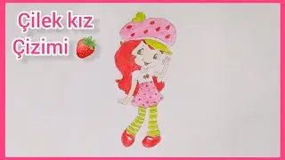 Çilek kız çizimi - nasıl çizilir / strawberry girl drawing - How to drawing |Merve ile çizim zamanı|
