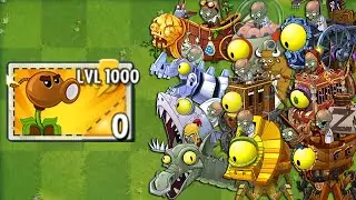 100% PEA COCONUT Plants LEVEL 1000 vs All Final Boss - Plants vs Zombies 2 Mod
