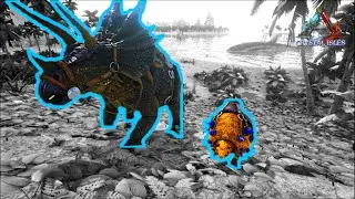 ARK Crystal Isles - Farming tames (doedicurus and trike)