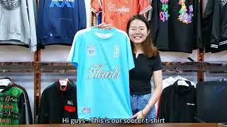 Custom Soccer T-Shirt With Name And Number | Embroidery Logo | Tackle Twill Logo
