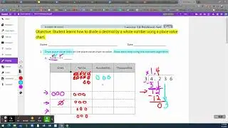 M1L14 Dividing a decimal by a whole number.