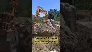 18 tonluk kaya ile boğuşan operatör. LiuGong 915E #operatör #liugong #operatorskill