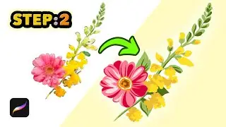 ÇİÇEK ÇİZİMİ Aşama:2  | Flowers bouqeut drawing Step:2  #flowersdrawing #procreate #procreateart