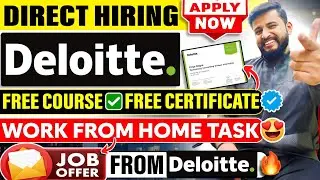 🔴DELOITTE AUSTRALIA🇦🇺DIRECT HIRING | LEARN FROM HOME AND APPLY | FREE COURSE AND FREE CERTIFICATE🔥