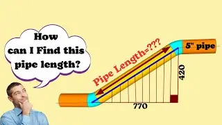 Piping engineering. Pipe length calculation. Ellbow degree FORMULA.