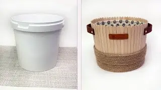 Plastic recycling // How to make a storage basket