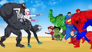 TEAM SPIDER MAN VS Bad Guy Joker Venom - Challenge Rescue Spider Gwen from Joker - Funny Rescue