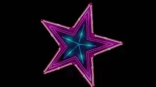 Big Neon Star - VJ LOOP 4k