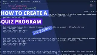 How to Create a Quiz Program using python - Object-Oriented Programming (OOPs)